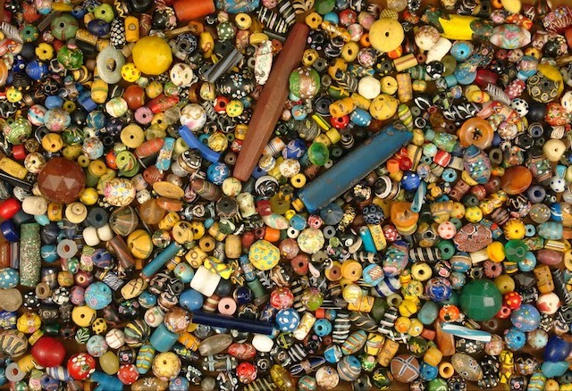 Picture of coloured glass beads